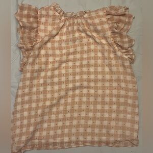 Gingham ruffle top
